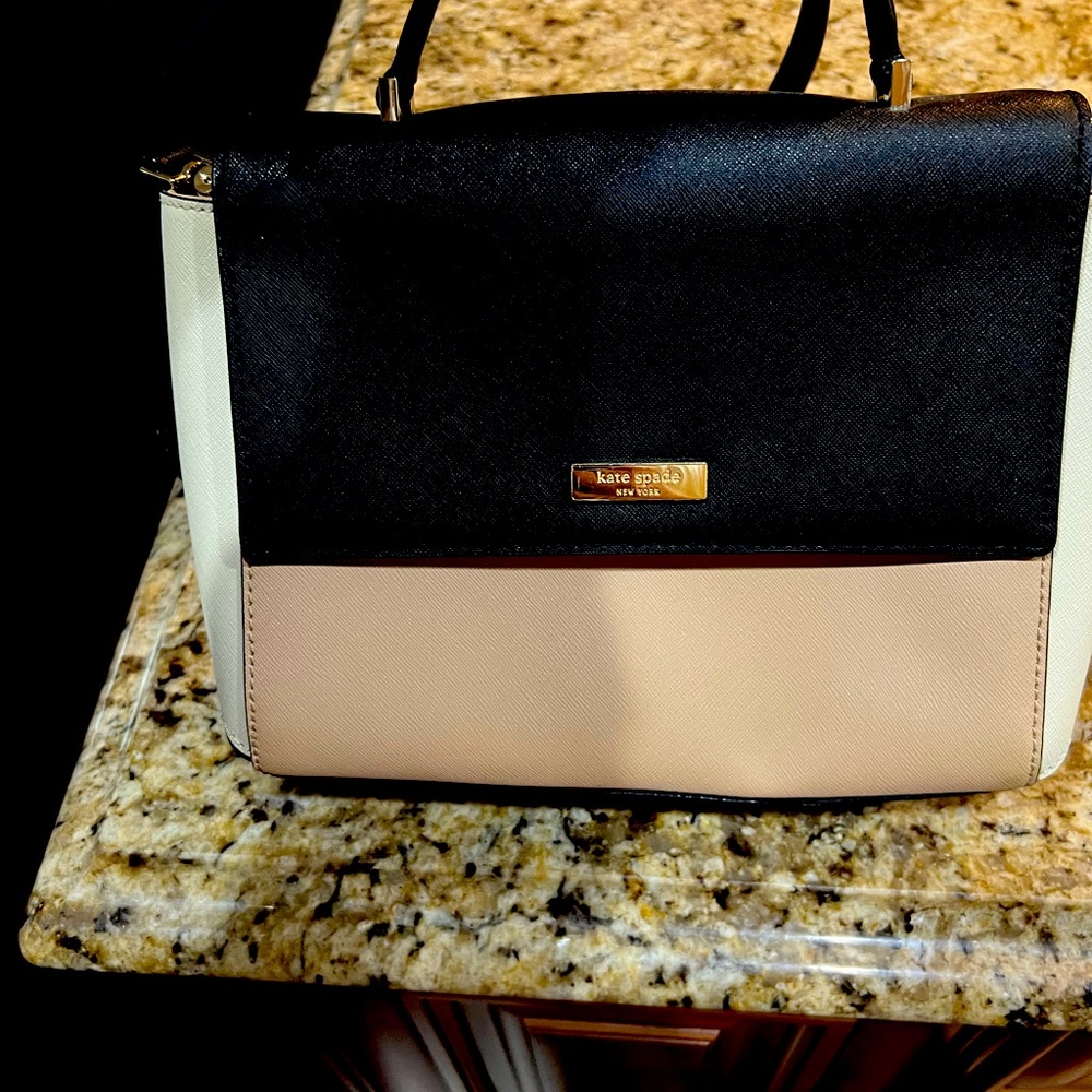 Kate Spade Black and Tan Satchel
